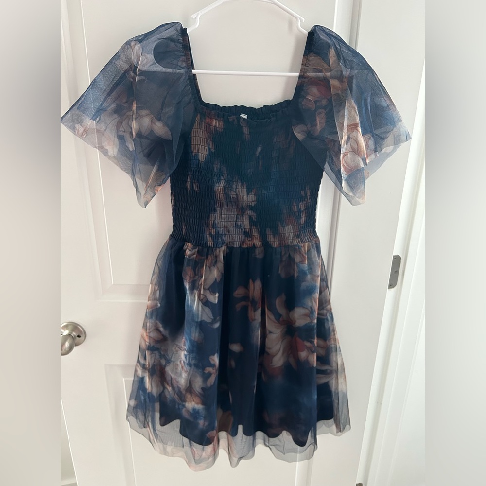 COPY - Baltic Born Tivoli Tulle Short Dress in Dark Blue